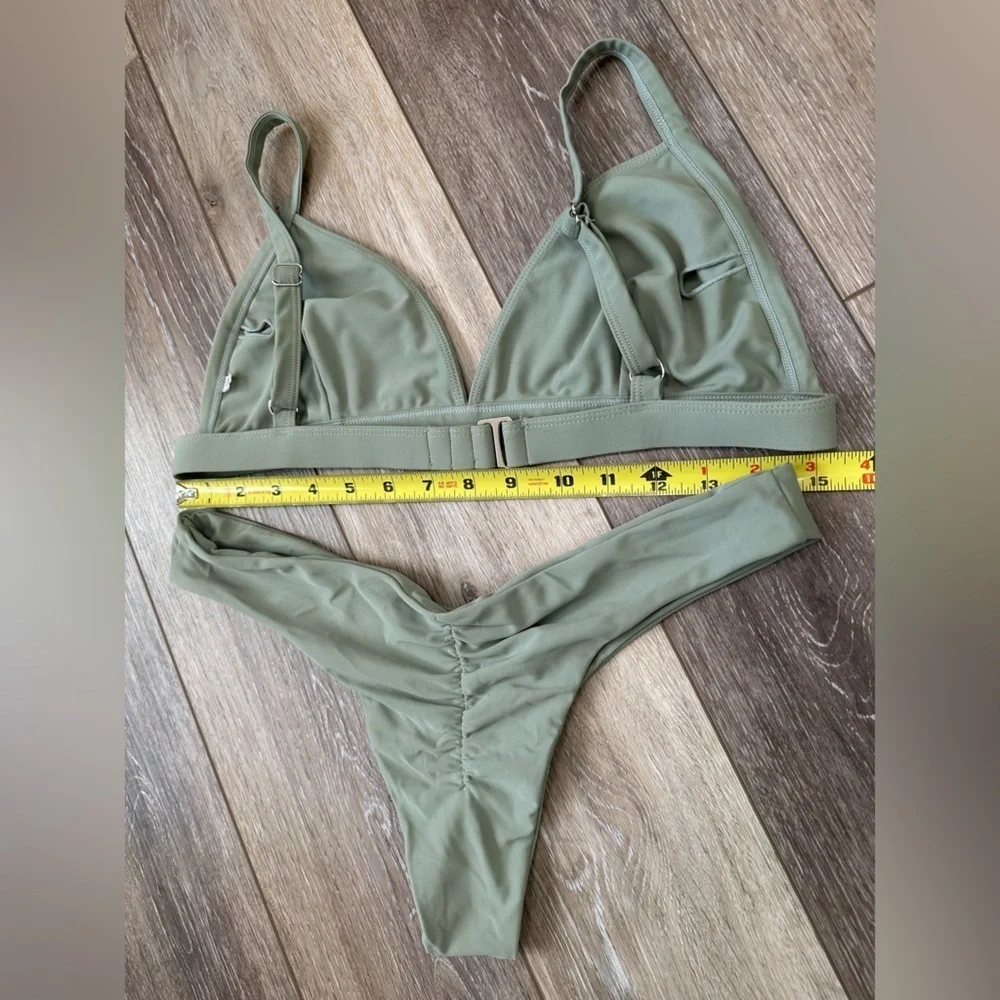 #4) 🏝️New Bikini set XL green